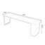 Bureau rectangulaire en bois massif noir-1775863072