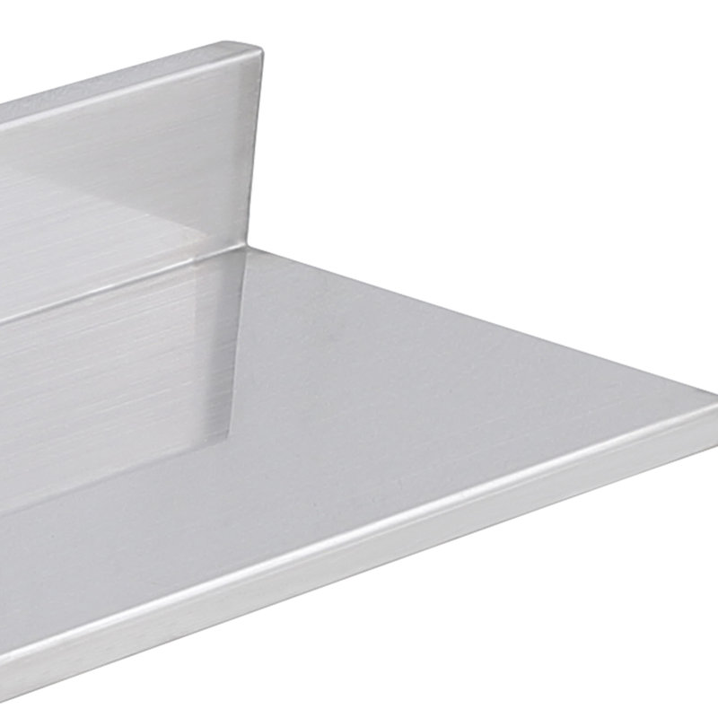 Tablette flottante en acier inoxydable de 8,6 po x 30 po, capacité de 44 lb, rangement pour restaurant, bar, hôtel, argent, tablette spacieuse en acier, facile à assembler