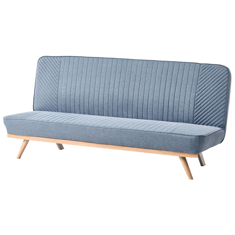 2 Seater Fabric Sofa Bed, Blue