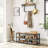 Shoe Rack Shelf Storage Bench with Metal Mesh Shelves and Seat