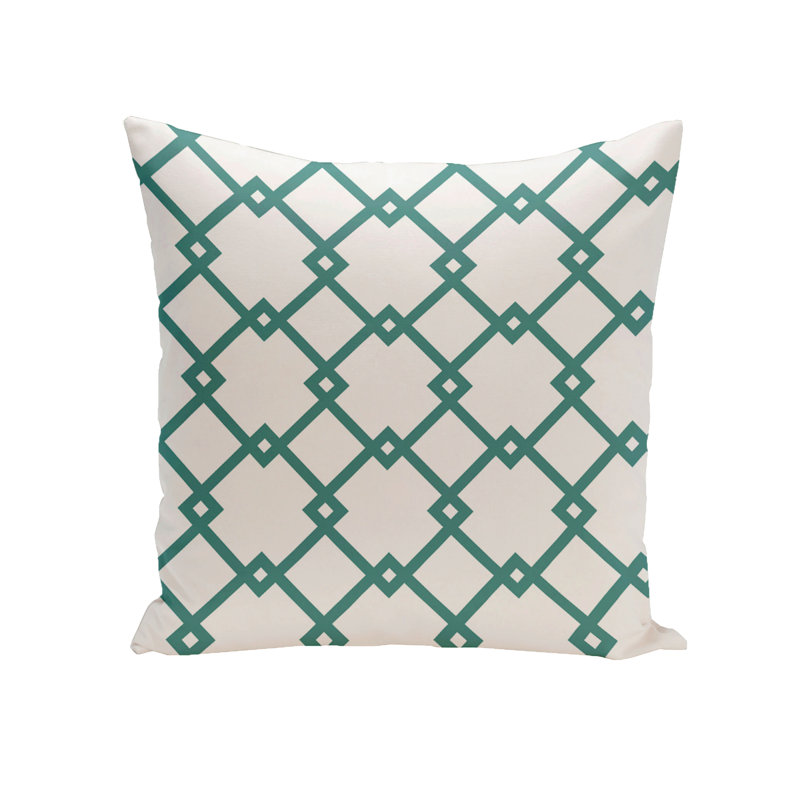 Housse de coussin carré et insert, 18 po x 18 po, Blanc / cacao, Mélange de duvet