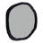 Wall Mirror, Small Asymmetrical, Modern, Black