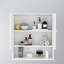 Armoire murale moderne avec portes et tablettes à miroir Doule