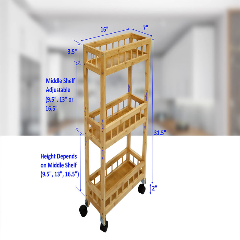 31.5'' H x 16'' W Utility Cart with Wheels