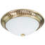 Pudsey Traditional Metal Flush Ceiling Light Fitting with Opal Glass Diffuser-1329936609-1330624662