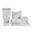 White Tufted Leather Bin