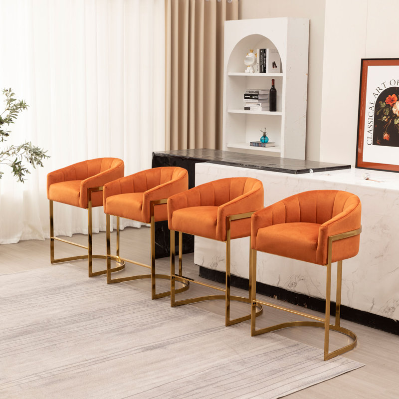 68.6cm Bar Stool, Orange