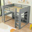 Lit mezzanine en bois avec bureau, éclairage à DEL et tablettes à plusieurs rangements-1951495814
