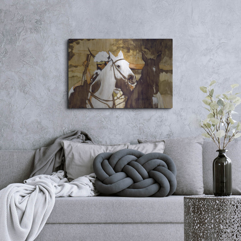 «Treasure» par J.E. Knauf sur métal, H 24 po x l 36 po
