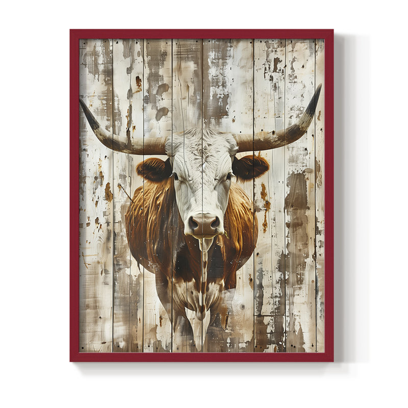 «ANIMALS Series DIX», H 15 po x l 12 po, Rouge