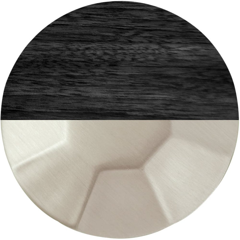 Fuse Bar / Handle Pull, Satin Nickel/Black Wood