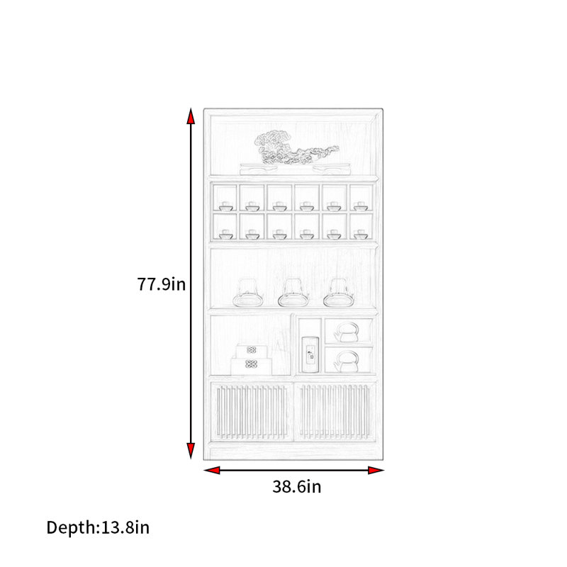 77.9'' H x 31.6'' W Standard Bookcase