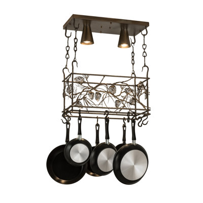 Whispering Pines Handcrafted Hanging Pot Rack