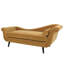 Chaise longue simple en velours jaune foncé de 67,57 po x 28,39 po, pour les dimensions d'espace de vie, mise à niveau de l'entrée