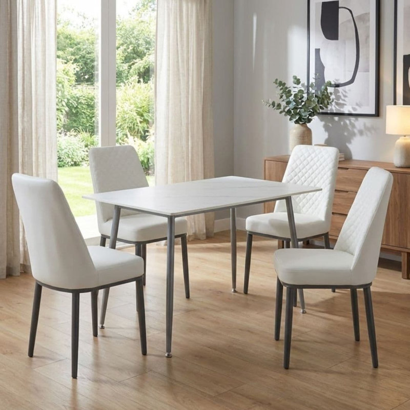 4 - Person Dining Set, White