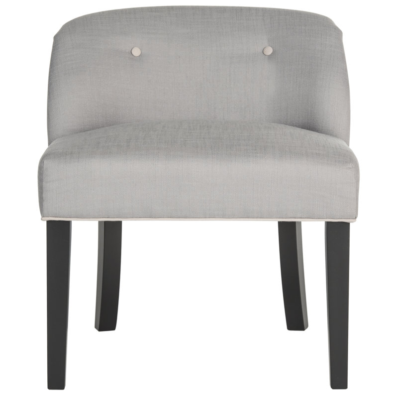 Solid Wood Accent Stool, Grey / Taupe