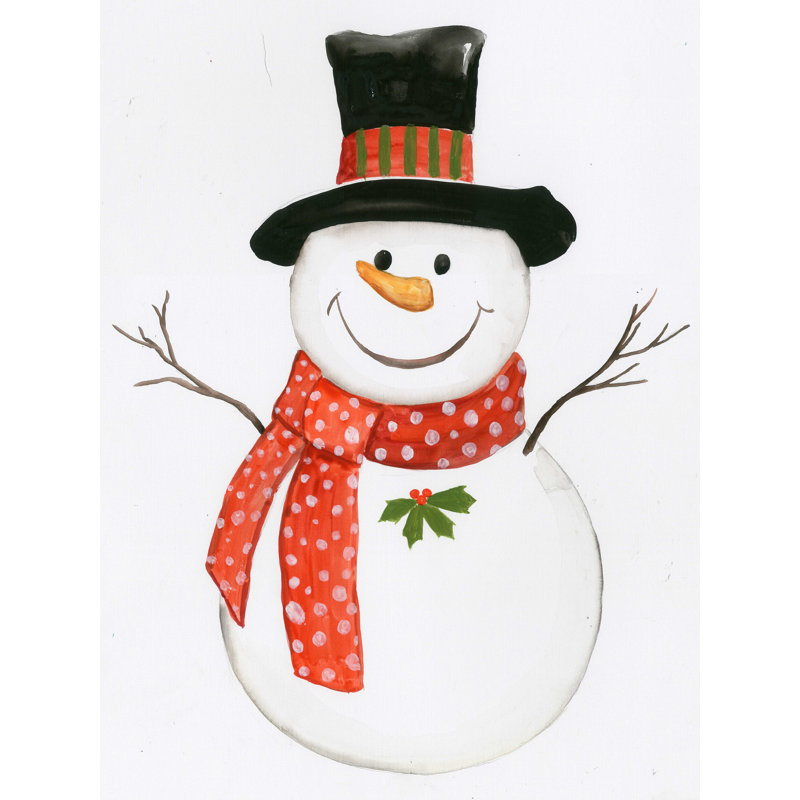 Le bonhomme de neige, H 48 po x l 36 po