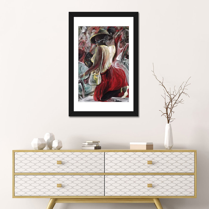 «Profilage», reproduction sur toile, H 32 po x l 24 po x P 1 po, Papier d'art encadré noir, Blanc