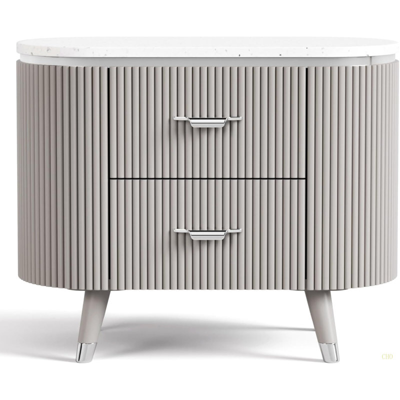 Mobilier de chambre à coucher contemporain de style contemporain en pierre