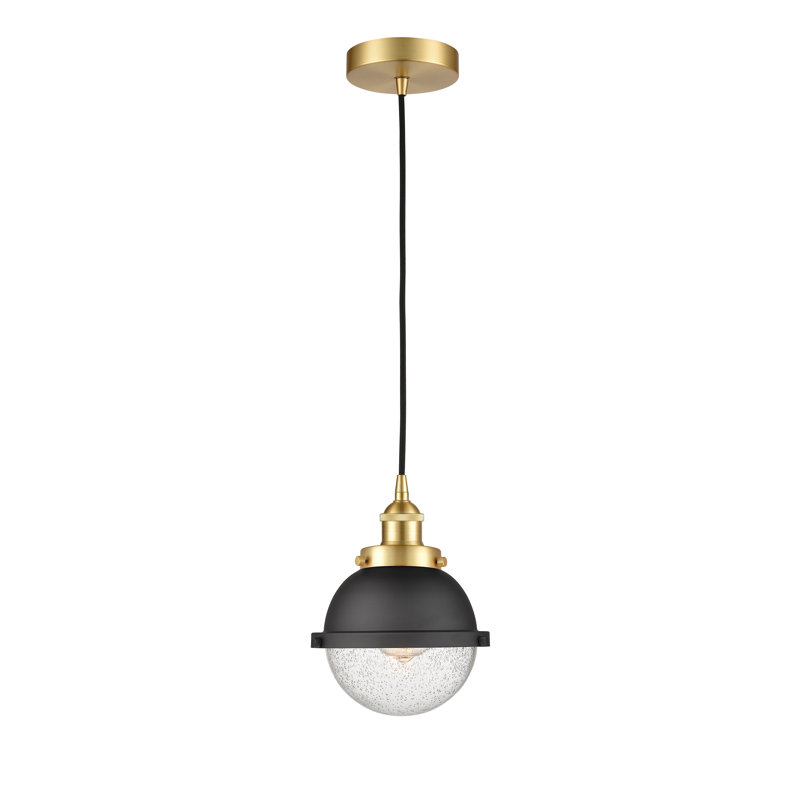 Lashante 1 - Light Single Pendant, 12.13" H x 9" W x 9" D, Brushed Satin Nickel, Seedy
