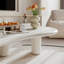 Modern Cashew-Shaped Coffee Table – Minimalist Open Design Centre Table for Small Spaces and Apartments