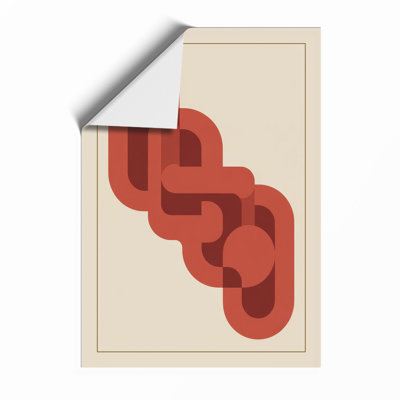Stacked Forms Mid-Century - Framed Print