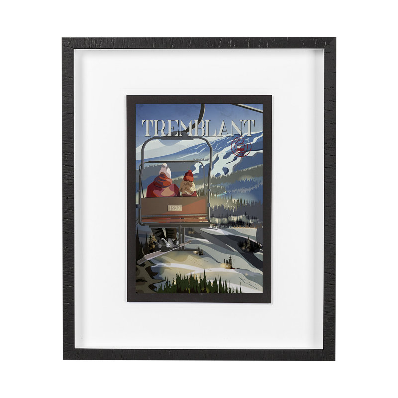 Série d'art «Go Go Canada» de Québec, H 25,5 po x l 21,5 po x P 1,5 po, Cadre simple noir, Blanc