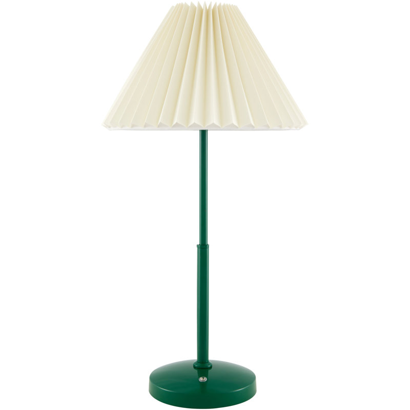 Saunton Table Lamp, Dark Green, Cream