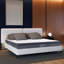 Matelas en mousse très grand moelleux hybride 14 po, housse en tricot de polyester doux, matelas en mousse multicouche, blanc / gris