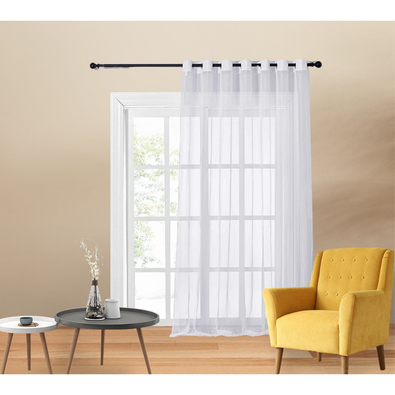 Barkhampstead Polyester Semi Sheer Curtain Single Panel, null, null
