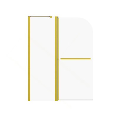 43 po L 58 po H Portes de douche pliantes sans cadre pour baignoire, porte en verre trempé épais de 1/4 po (6 mm), porte de baignoire pivotante pour salle de bain