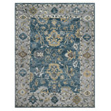 Blu Hand Knotted Wool Oriental Area Rug