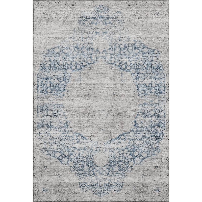 Tapis de qualité mondiale lavable à la machine Premium AMD1146, Rectangle 5 pi x 7 pi 6 po