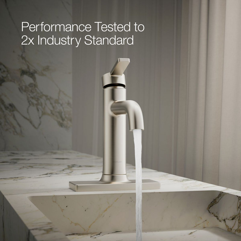 Venza Single-Handle Bathroom Sink Faucet 0.5 GPM, Vibrant Brushed Nickel