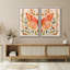 «Whimsical Butterfly And Florals Colorful Nature», 2 pièces sur toile-99016411-99016412