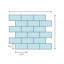 Carreau de mosaïque murale en bois 12 po x 24 po