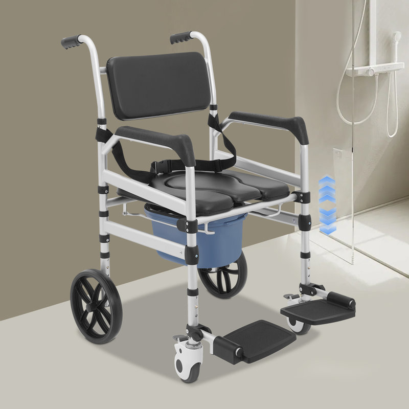 Heavy Duty Shower Chair With Wheels(U-Shape Seat)