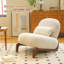 Chaises d'appoint confortables, chaises sans accoudoirs modernes en tissu et en bois pour la maison