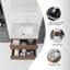 Meuble-lavabo flottant avec lavabo, tiroir à fermeture en douceur, comptoir et dosseret en marbre de granite blanc de 2 po-2019258440-2019258441