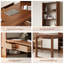 Bureau de direction en L en bois massif avec tiroirs Cerise-46894148-46894150