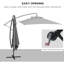 Parasol banane gris foncé