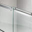 Portes de baignoire sans cadre de 56 à 60 po de largeur x 66 po de hauteur avec verre trempé transparent de 5/16 po (8 mm), double coulissement avec bandes d'étanchéité latérales-111700597