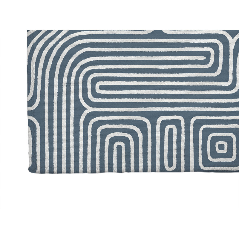 Tapis de bureau léger Timeless Walk, L 5 pi x L 3 pi, Bleu