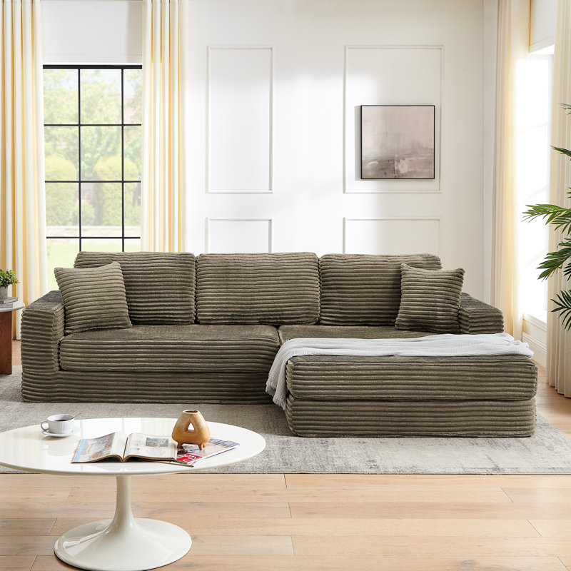 Brun modulaire compressé avec flanelle douce pour les invités de nuit Espace de détente moderne et minimaliste