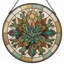Succulent panneau de vitrail Sunburst, H 12 po-600870105