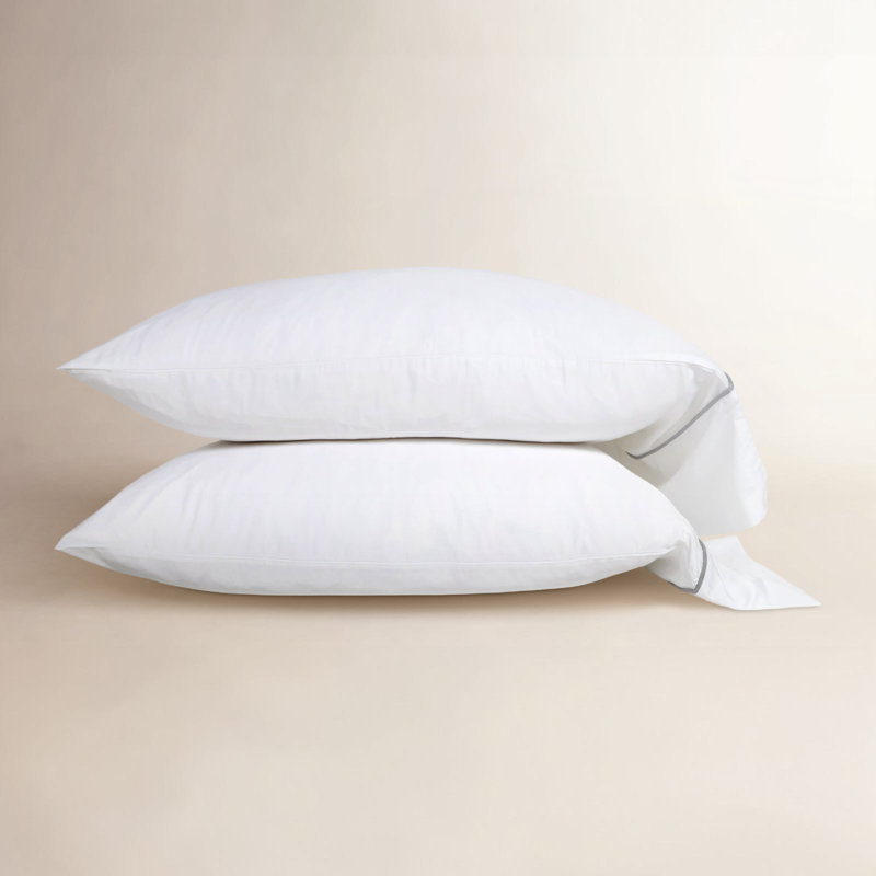 Sheena Bamboo Machine Woven - Set of 2, King, White/Ocean