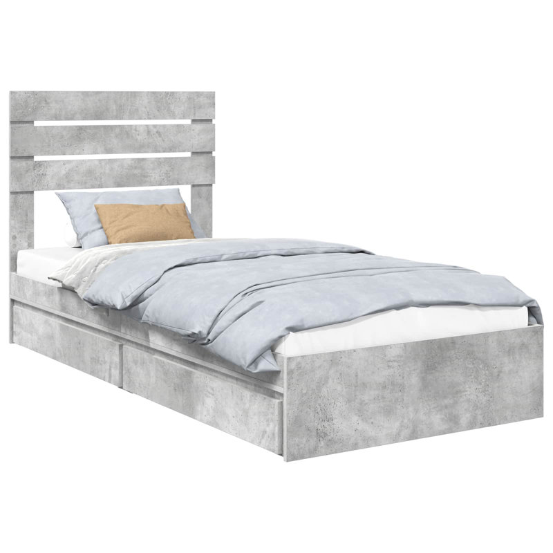 Bed, Single (3'), Concrete Grey