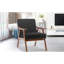 Chaise confortable de style Mid-Century moderne avec structure en bois massif robuste-2085283245