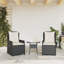  Fauteuil de jardin inclinable en PE noir-630435373-630435374