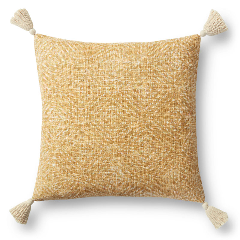 Yellow Cotton Square Kids Pillow Set 22"x22"